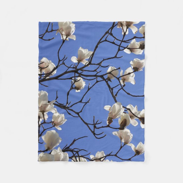 Blekande Magnolias Fleecefilt (Framsidan)