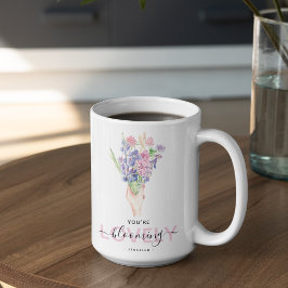 Blekande snygg Blommigt Kaffemugg