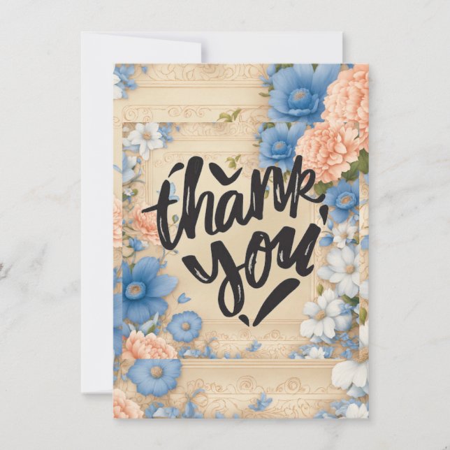 " Blekande Tack" Tack Kort (Framsida)