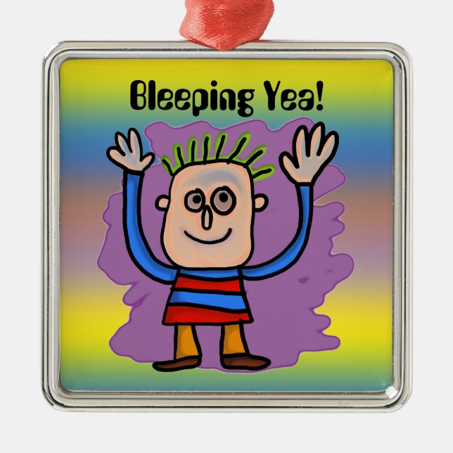 Blekande Yea! Ornament (Framsidan)