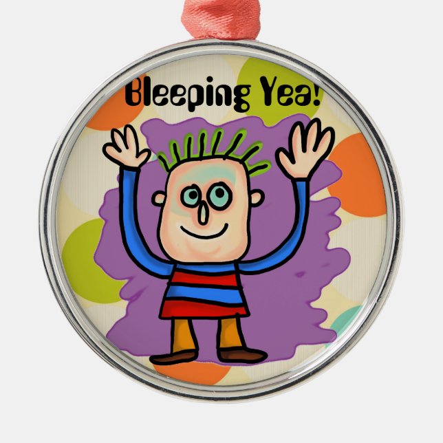 Blekande Yea! Ornament (Framsidan)