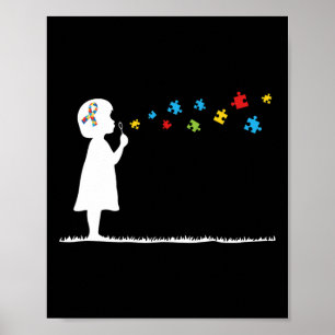Blekbubblor Autism Awareness Youth Kids Poster