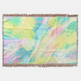 Bleken snyggt Pastel Färg Abstrakt Art Filt