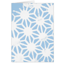 Blekens blå geometriska mönster hälsningskort