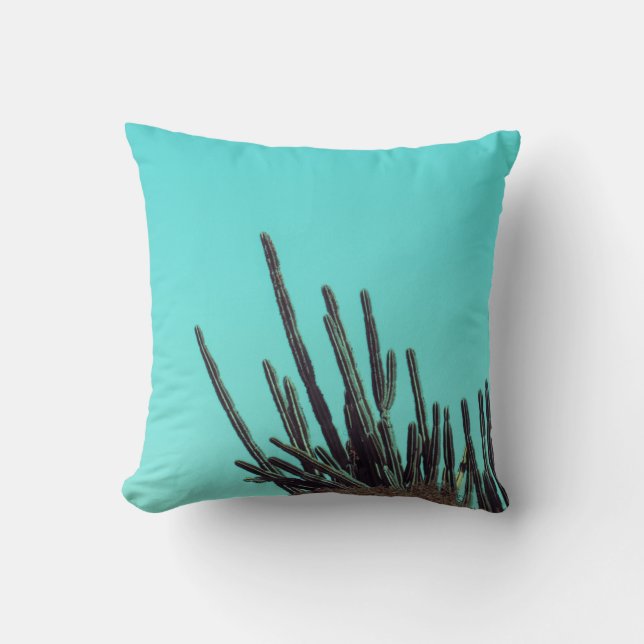 Blekens Grönt Cactus Succulants-minimalism Kudde (Framsida)