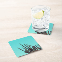 Blekens Grönt Cactus Succulants-minimalism Underlägg Papper Kvadrat