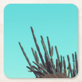 Blekens Grönt Cactus Succulants-minimalism Underlägg Papper Kvadrat