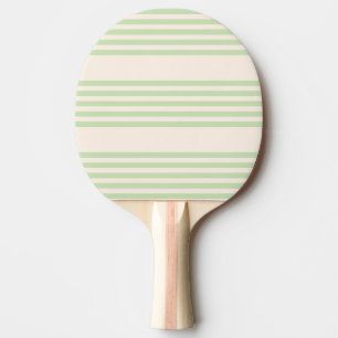 Blekens grönt och beige fem rand mönster pingisracket
