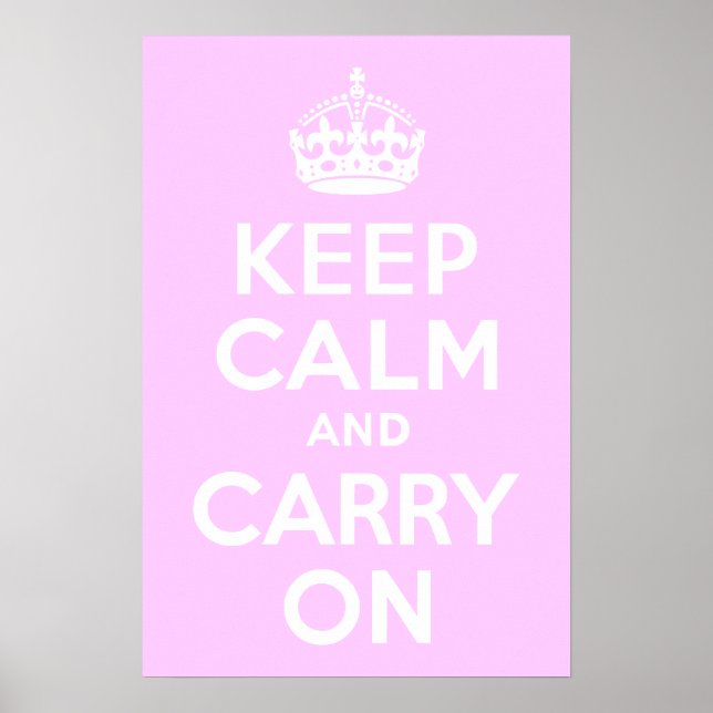 Blekens Rosa håll lugn och fortsätt Poster (Framsidan)