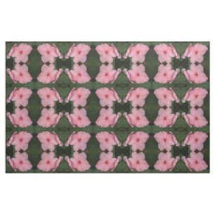 Blekens Rosa Impatiens Flower Makro Blommigt mönst Tyg
