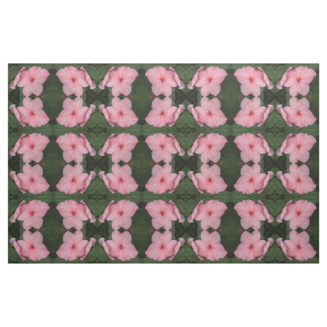 Blekens Rosa Impatiens Flower Makro Blommigt mönst Tyg (Fat Quarter)