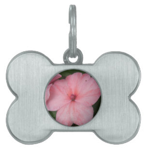 Blekens Rosa Impatiser Flower Pet Tag ID-bricka Husdjur