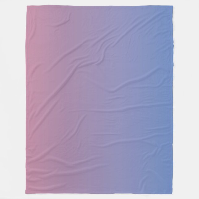 Blekens rosa och blå övertoningsombre fleecefilt (Framsidan)