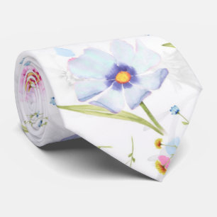 Blekens Rosa och Blåa blommor Slips
