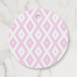 Blekens rosa och den vita diamanten mönster gåvor etiketter