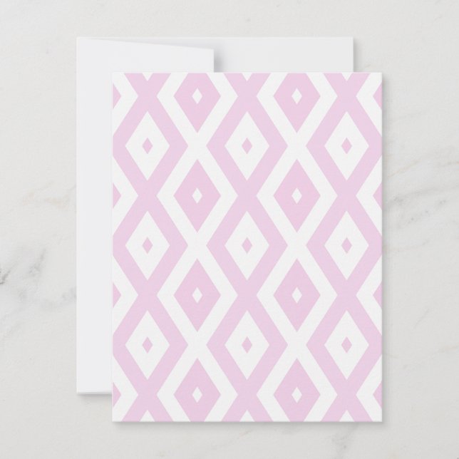 Blekens rosa och den vita diamanten mönster OSA kort (Framsida)