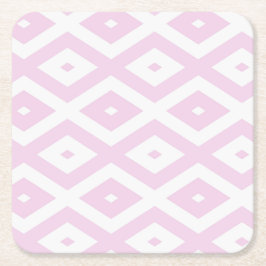 Blekens rosa och den vita diamanten mönster underlägg papper kvadrat