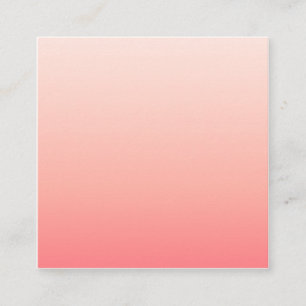 Blekens rosa och persikofärggradient fyrkantigt visitkort