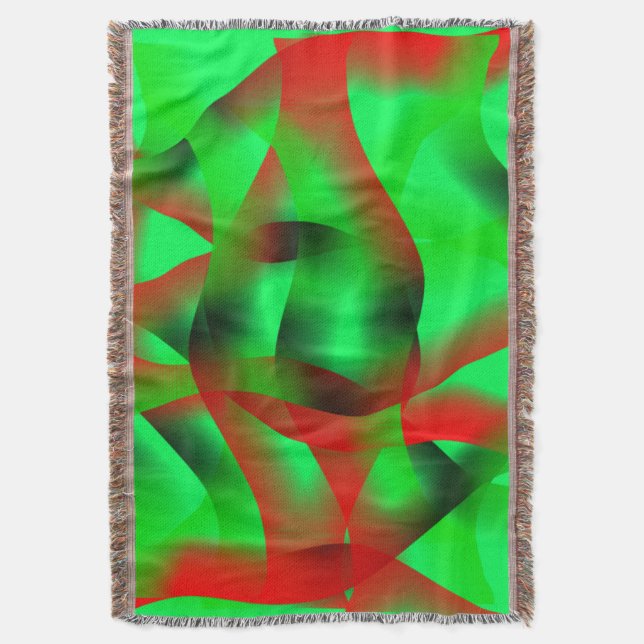 Blekgrön och klar rödundulering, med skugga? filt (Framsidan Vertikal)