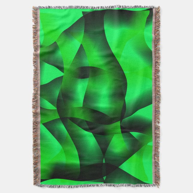 Blekgrön och svart kurning, med skugga? filt (Framsidan Vertikal)