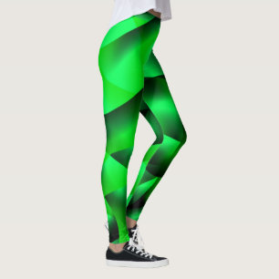 Blekgrön och svart kurning, med skugga? leggings