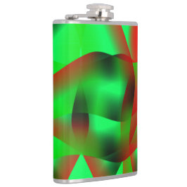 Blekgrön och tydlig rödkrämning, med skugga? fickplunta