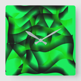 Blekgröna och svarta krämer, med lite skugga? fyrkantig klocka