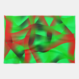 Blekgröna och tydliga röda gevär, med skugga? kökshandduk