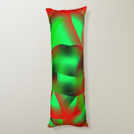 Blekgröna och tydliga röda gevär, med skugga? kroppskudde