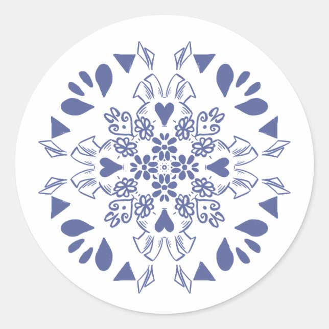 Blekingesöm sticker runt klistermärke (Framsida)