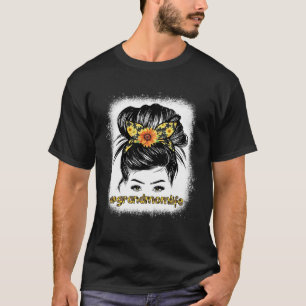 Blekmedel Mormor Rufsigt Uppslaget Solros Kvinnor T Shirt
