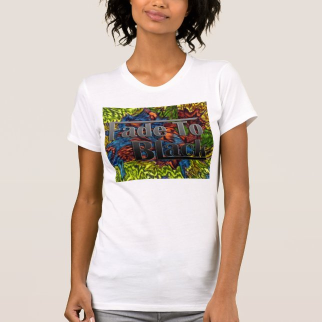 Blekna för att svärta - grön bakgrund t shirt (Framsida)