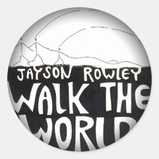 Blekna för att svärta rundaklistermärkear runt klistermärke