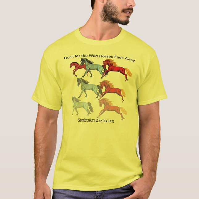 Blekna vildhästT-tröja Tee Shirt (Framsida)