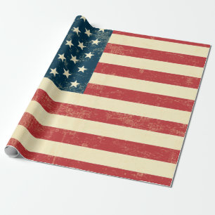 Bleknad amerikanska flaggan som åldras presentpapper