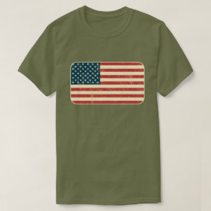 Bleknad amerikanska flaggan t-shirt