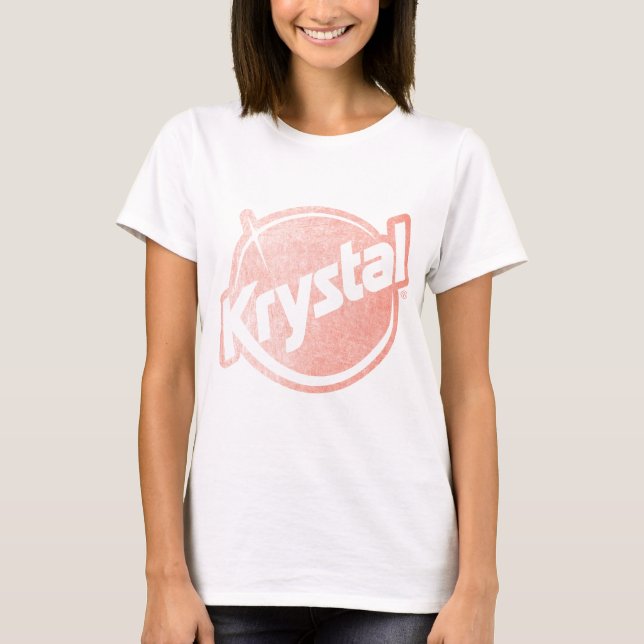 Bleknad Krystal logotyp T Shirt (Framsida)