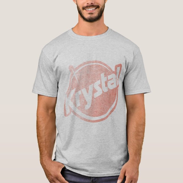 Bleknad Krystal logotyp T Shirt (Framsida)