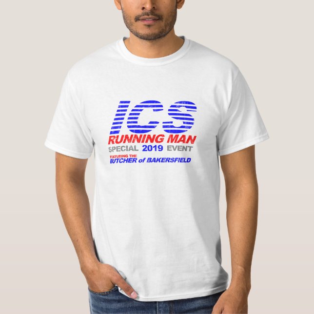 Bleknad rinnande man för ICS T-shirt (Framsida)