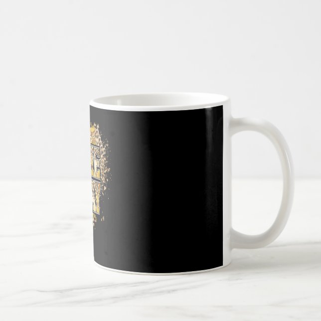 Bleknade Softll Game Day Vibes Leopard Heart Huvud Kaffemugg (Höger)