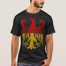 Bleknar den tyska flagga för vintage av den tee shirt