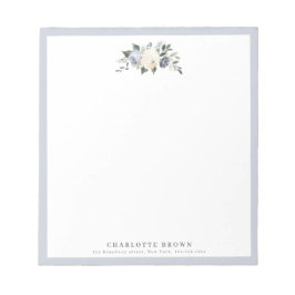 Blekning av botaniskt blått personlig anteckningsblock