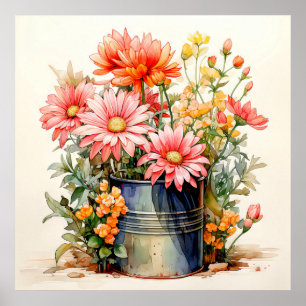Blekning av Daisy med fritt val Poster