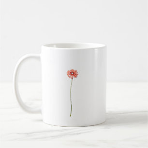 Blekröd Gerbera-blomma Kaffemugg