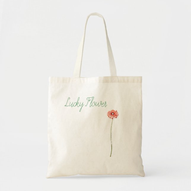Blekröd Gerbera-blomma Tygkasse (Framsidan)