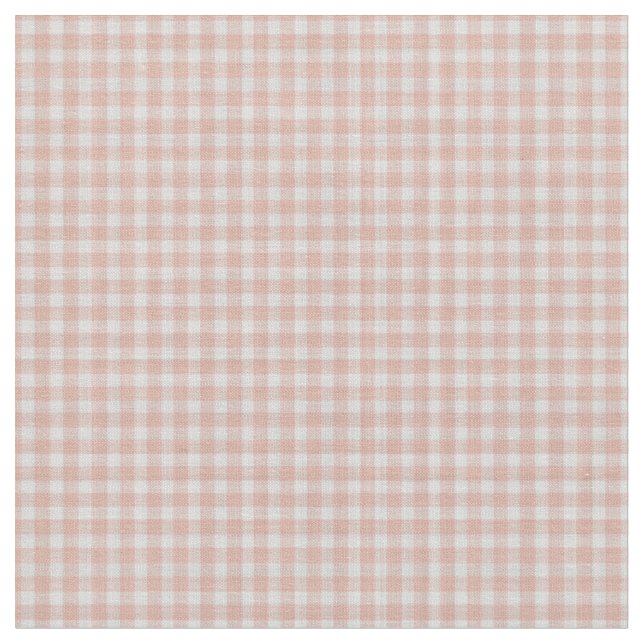 Blekröd och vit rutig gingham-ruta tyg (Närbild)