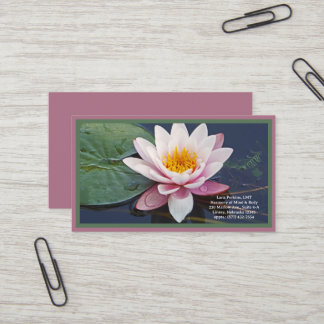 "BLEKROSA LOTUSBLOMMA" Premium Canvas (Glans) Visitkort