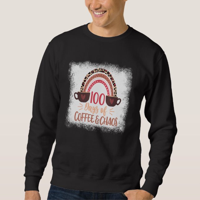 Blekt 100 dagar kaffe Chao 100 dagar Scho Lång Ärmad Tröja (Framsida)