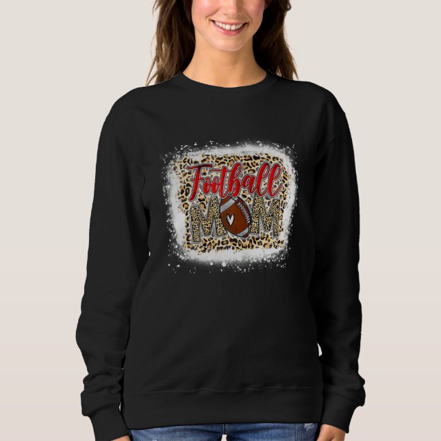Blekt fotboll Mamma Leopard Sport Mamma Mor D T Shirt (Framsida)