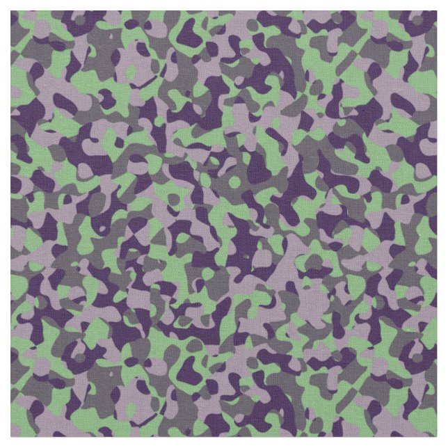 blekt grön och violett kamouflage abstrakt tyg (Närbild)